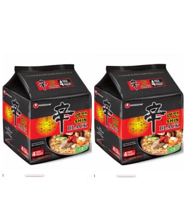 Nongshim PREMIUM Shin Ramyun BLACK Instant Noodles 130 g HALAL(Pack of 10) by SPICEHUB