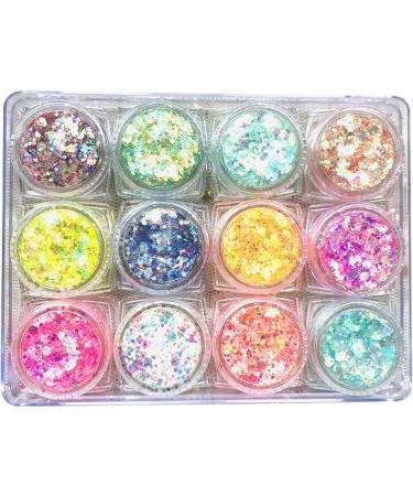 Glitter Body Gel Glitter Face Gel | Long-Lasting Shimmering Lotion in 12 Colors Elegant Nail Lip Gel Glitter Liquid Eyeshadow Cosmetic Gel Makeup - Buy Online on GoSupps.com