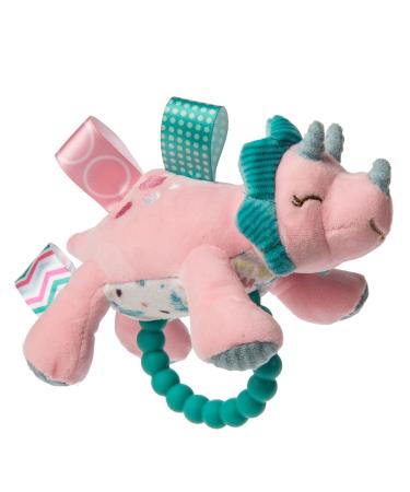 Taggies Soft Baby Rattle with Teether Ring  6-Inches  Aroar-a-Saurus Dinosaur