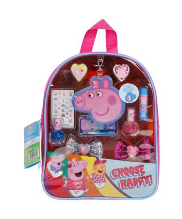 Peppa Pig - Townley Girl Backpack Cosmetic Makeup Bag Set with Flip-up Mirror includes Lip Gloss, Nail Polish, Hair Bow & more for Kids Tween Girls, Ages 3+ perfect for Parties, Sleepovers & Makeovers - Buy Online on GoSupps.com