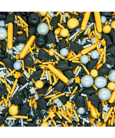 Edible School Graduation Sprinkles Decoration for Class Graduations Hat Sprinkles for Ice Cream Cake Decorating Cupcake Confetti Cookies Donut Fancy Gold Silver Black Jimmies Quins Pearl Sprinkles Goal Getter - Buy Online on GoSupps.com