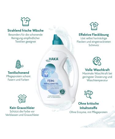 Buy HAKA Delicate Liquid Detergent for Silk & Colors - 66 Washes 2L | International Shipping Available - Buy Online on GoSupps.com