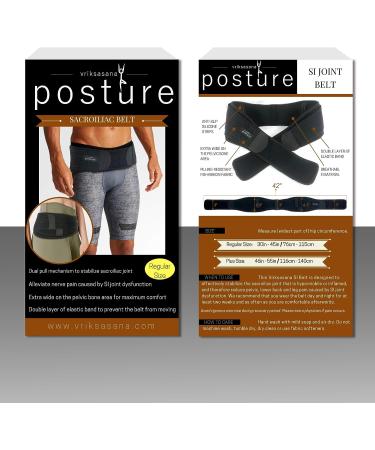 Vriksasana Si Belt for Men and Women - Sciatica Relief for Back, Leg, Pelvic, and Nerve Pain - Sacroiliac Joint Stabilization - Trochanter Brace - Regular Size - Buy Online on GoSupps.com