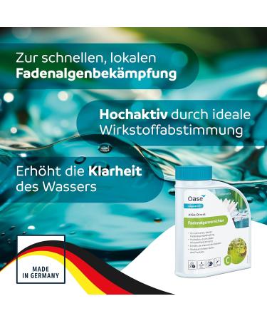 OASE 43139 Aquaactiv Algo Direct - 500ml Biological Pond Care | Cure Thread Algae in Garden Swimming & Koi Ponds - Buy Online on GoSupps.com