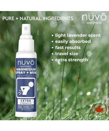 Magnesium Oil Spray with MSM - Spray it Away with Magnesium - Fast Acting Transdermal Formula to Relax Muscles - Lightly Scented with Lavender - Product of Canada 100 ml - Buy Online on GoSupps.com