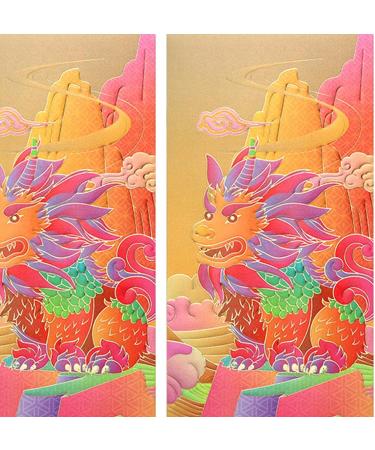 6Pcs Chinese Lunar Year Red Envelopes Hong Bao Gifts Traditional Lucky Money Envelopes for Birthday Festival Thanksgiving Golden Dragon - Buy Online on GoSupps.com