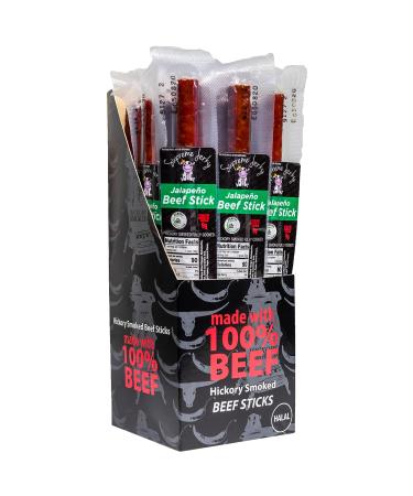 Supreme Beef Jerky - Premium Zabiha Halal Beef Jerky Sticks, Hand Crafted Meat Snacks, 16 Count (Jalapeno)