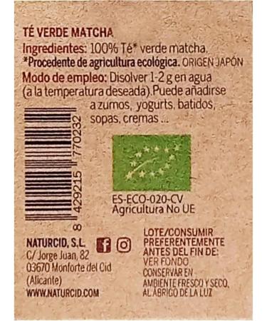 TE VERDE MATCHA polvo 50gr. m lange de plantes infuser peut tre consomm en journ e ou en soir e poids 50 g et convient ceux qui privil gient des produits efficaces au quotidien. et - Buy Online on GoSupps.com