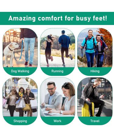 WLLHYF Memory Foam Insoles for Women - Comfortable Shoe Inserts for Slippers Sneakers and Boots - Shock Absorption & Foot Pain Relief - Perfect Fit (W:4.5-8.5 US - Buy Online on GoSupps.com