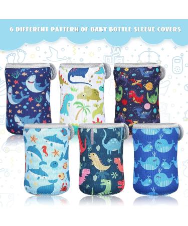 Irenare 6 Pieces 8 oz Glass Baby Bottles Sleeve Covers Bundle - Neoprene Adjustable Heat Cold Retention Sleeves for Newborn Feeding Bottles (Shark, Whale, Dinosaur) - Buy Online on GoSupps.com