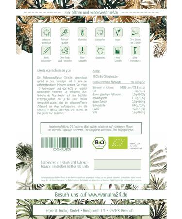 VivaNutria 1kg Organic Chlorella Pellets - 4000 Pure Algae Tablets No Additives 100% Natural Laboratory Tested - Buy Online on GoSupps.com