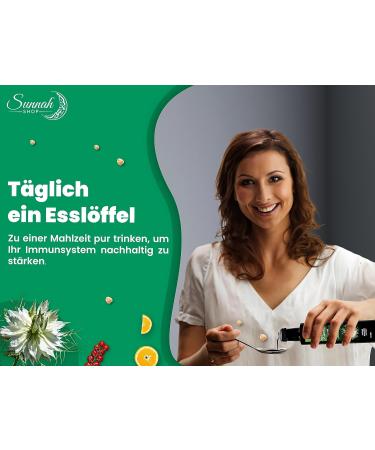 Sunnah Shop Bio Black Cumin Oil - Organic Cold-Pressed 500ml (2x250ml) - Pure Egyptian Nigella Sativa Black Seed Oil - Buy Online on GoSupps.com