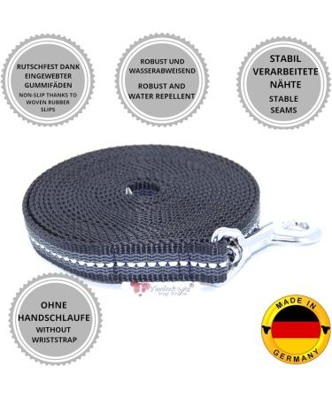 Twinkys Dog Style Tow Leash - 10m Rubberized Reflective 20mm Wide for Dogs up to 50kg - Made in Germany - Buy Online on GoSupps.com