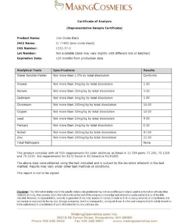 MakingCosmetics - Iron Oxide Black - 0.9oz / 25g - Cosmetic Ingredient - Buy Online on GoSupps.com