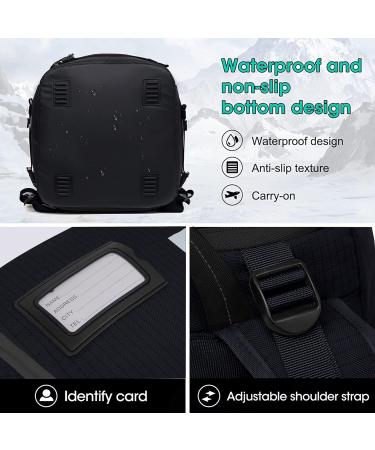 SEMSTY Ski Boot Bag 55L - Waterproof Travel Backpack for Ski and Snowboard Gear - Black - Buy Online on GoSupps.com