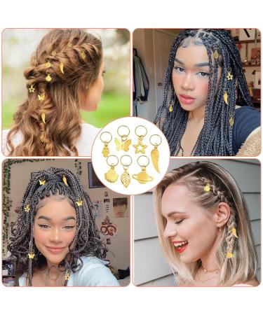 280 Pieces of Hair Accessories for Women | Dreadlock & Braid Jewelry | Adjustable Golden Hair Wrap Rings - Buy Online on GoSupps.com