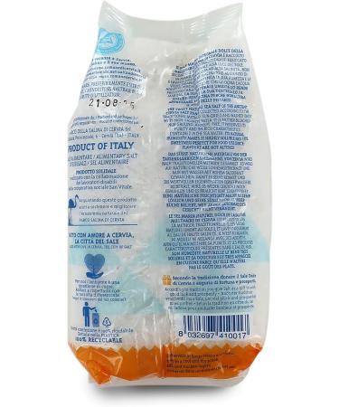  Brezzo Cervia Salt Coarse Integral Sea Salt Plastic Bag in Jute Outer Bag 1kg (Pack of 2) - Buy Online on GoSupps.com