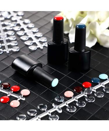 240 Round False Nails Tips Display Clear Nail Color Chart with Adhesive Sticker - Nail Design Salon Essential - Buy Online on GoSupps.com