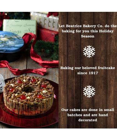 Grandma's Traditional Fruitcake Delicious Freshly Made Desserts Gourmet Cake Holiday Fruit and Nut Tasty Recipe in Collectible Christmas Tin 5lb - Buy Online on GoSupps.com