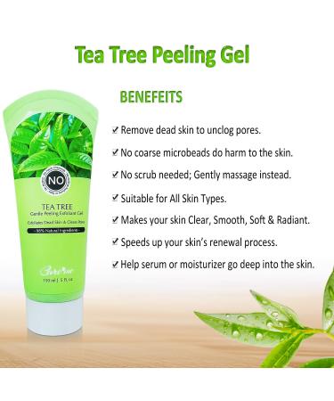 Facial Exfoliating Gel - Gentle Non-Scrub Exfoliant for Face & Body - Dead Skin Peeling & Cleansing - 150ml/5 fl oz - Buy Online on GoSupps.com