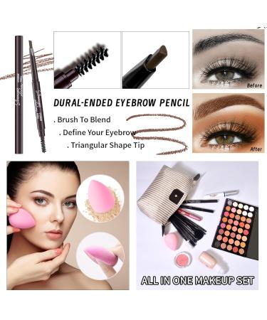Complete Makeup Set for Girls & Women - Full Kit with Eyeshadow Foundation Blusher Brushes & More - Perfect Gift for Teens - Buy Online on GoSupps.com