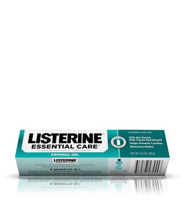 Listerine Essential Care Toothpaste - Powerful Mint Gel for Anti Plaque Gingivitis & Cavities - 125 ml - International Shipping Available - Buy Online on GoSupps.com