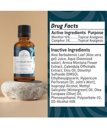 Pain Relief Drops with Camphor & Menthol | Fast-Acting Arthritis Rub for Joint & Muscle Pain Relief | 30ml Quick Dry Formula - Buy Online on GoSupps.com