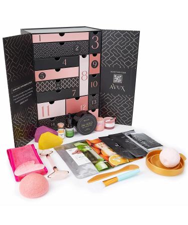 AVUX Beauty Care Box 22pcs: Bath and Body Set with Jelly Mask, Soap, Jade Roller, Gua Sha, Bath Bomb & More - Perfect Spa Gift for Girls and Women - Ideal for Birthdays and Weddings (20 Pcs) - Buy Online on GoSupps.com