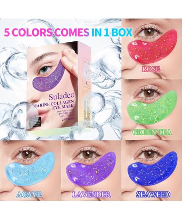 Multi-Colored Collagen Under Eye Mask - 20 Pairs | Reduce Puffiness Dark Circles & Fine Lines | Best Eye Patches for Dry Skin - International Shipping Available - Buy Online on GoSupps.com