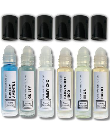 Men Body Oil Cologne - Replicant Perfume Perfume Oil Long Lasting Alt Fragrance Body Oil Gourmand Cologne 6 Pc (Masculine Man)