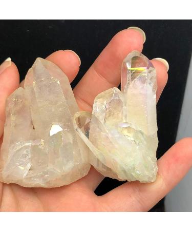 2Pcs Halo Crystal Cluster Quartz Crystal Amazing Rainbow Specimen MineralChakra Home Crystal Cluster - Buy Online on GoSupps.com