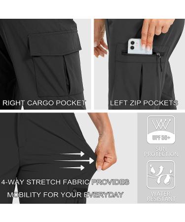 Viodia Women's Quick Dry UPF50+ Waterproof Hiking Cargo Pants with Pockets - Large Black - Buy Online on GoSupps.com