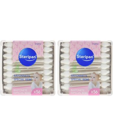 Steripan - Special Baby Sticks - Secure Tip - Recyclable Paper Rod - 100% Organic Cotton - x56 - Buy Online on GoSupps.com