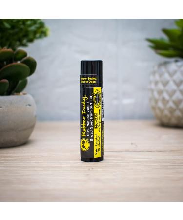 Rubber Ducky SPF 30 Natural Mineral Lip Balm 10.5% Zinc Oxide Sunscreen - Broad Spectrum UV Protection, Waterproof, Reef-Safe - NO-OX Untinted-Vanilla 3 Pack 0.15 Ounce - Buy Online on GoSupps.com