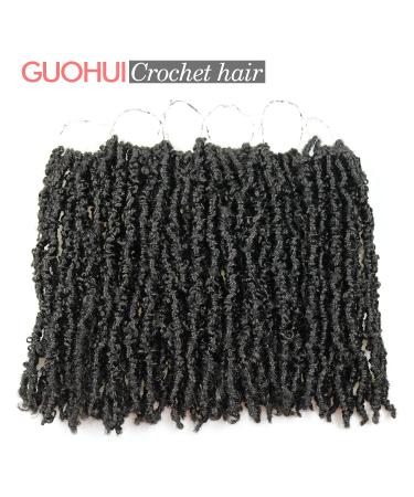 GUOHUI Super Light Butterfly Locs Crochet Hair 12 Inch 6 Packs Pre-Looped Soft Distressed Faux Locs Braids - 1B (Pack of 6) - Buy Online on GoSupps.com