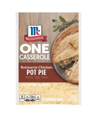 McCormick ONE Casserole Rotisserie Chicken Pot Pie Seasoning Mix, 1.25 Ounce (Pack of 12)