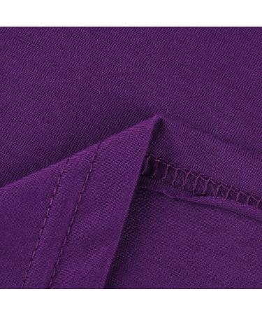 Womens Cute Love Heart Short Sleeve Top - Crewneck White Tee Blouse | Valentine Purple XL - Buy Online on GoSupps.com