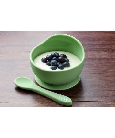 Babi Baby Toddler Suction Bowl & Spoon Set | 100% Food Grade Silicone | Stay Put Suction | Blue - Buy Online on GoSupps.com