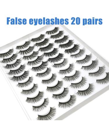 20 Pairs of 3D Reusable Fake Eyelashes - Soft Waterproof & Natural Look | 4 Stylish Designs - Buy Online on GoSupps.com