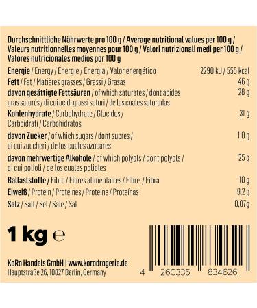 KoRo Chocolate Drops with Xylitol 1 kg - Vegan Dark Chocolate - No Added Sugar - Perfect for Baking & Toppings - Shop Internationally - Buy Online on GoSupps.com