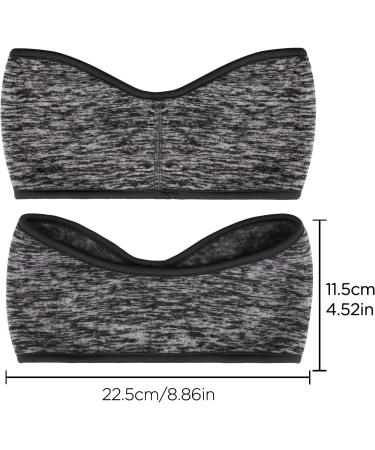 Savita 2 Pack Ear Warmers Headband - Moisture Wicking Thermal Sport Headbands for Winter - Gray and Dark Blue - Unisex - Buy Online on GoSupps.com