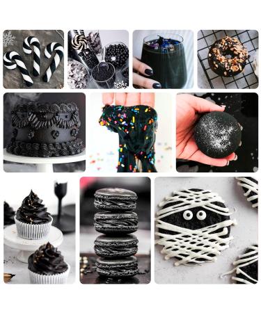 Buy Sugar-Free Liquid Food Coloring (160ml) for Cake & Cookie Decoration | Black Concentrated Color for Baking Macarons and DIY Slime - Buy Online on GoSupps.com
