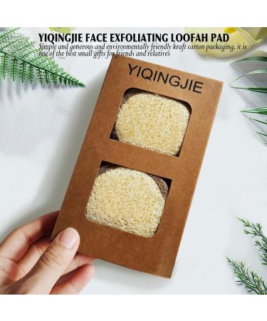 Facial Peeling Luffa Pad Scrubber - Soft Foaming Face Makeup Remover Sponge (4 Pack) | Cleans Pores & Blackheads - Brown - Buy Online on GoSupps.com