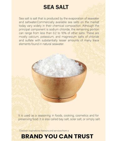 Sea Salt Coarse (1kg/35.27 oz) | Perfect for a Wide Range of Dishes | GMO Free | Additive Free | Gluten Free | 100% Natural Salt - Buy Online on GoSupps.com