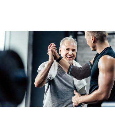 Agile Now Elbow Bandage - Tennis Arm Stabilizer & Protector for Men - Blue Elbow Brace for Sports Injury Recovery - Buy Online on GoSupps.com