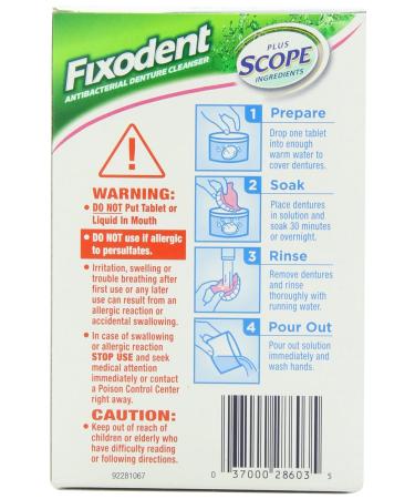 Fixodent Plus Scope Denture Cleanser Tablets - 36 Count | Premium Denture Care & Freshness | Fast International Shipping - Buy Online on GoSupps.com