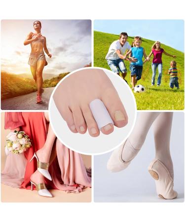 Hoogoo Gel Toe Sleeves 4 Pack Toe Tubes Protectors Pads for Middle Toe Relief Pain From Corns Blisters Calluses Sore Bent Stubbed Hammer Toes - Buy Online on GoSupps.com