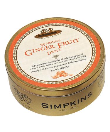 Simpkins Warming Ginger Fruit Drops 200 g (Pack of 6)