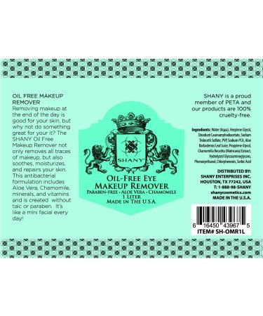 SHANY Indelible Oil-Free Eye Makeup Remover Lotion - 1 Liter | Gentle Effective & International Shipping Available - Buy Online on GoSupps.com