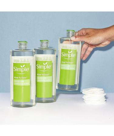 Simple Kind to Skin Micellar Cleansing Water, 13.5 oz - Pack of 6 | Gentle Makeup Remover for All Skin Types | Boosts Hydration by 90% - Buy Online on GoSupps.com